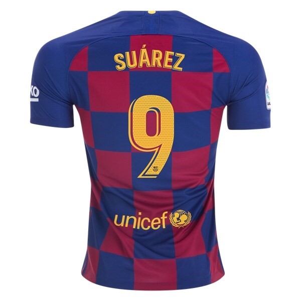 Camiseta Barcelona NO.9 Suarez Replica Primera Ropa 2019/20 Azul Rojo